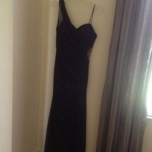 Long purple evening gown