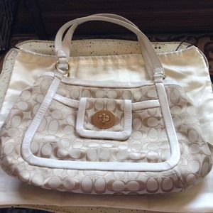 Coach signature fabric purse