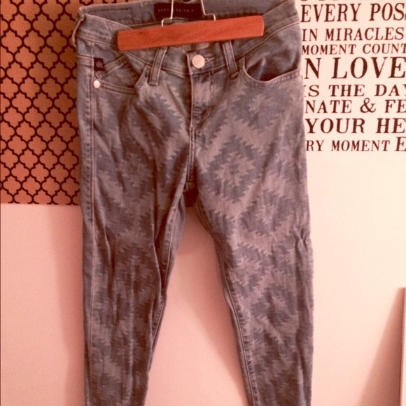 Rock and republic patterned denim jeans