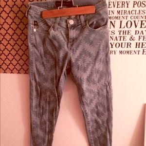 Rock and republic patterned denim jeans