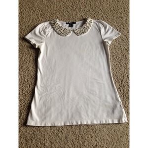 Peter-Pan Detailed White Shirt