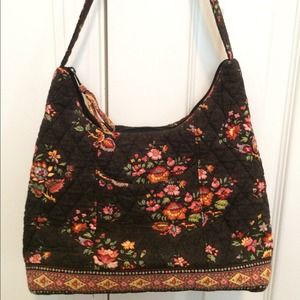 Retired Vera Bradley Chocolat Floral Handbag