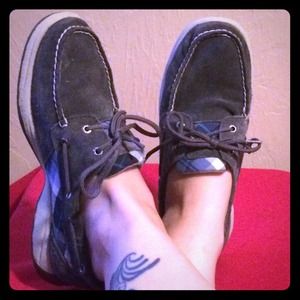 SPERRY TOP-SIDER Blue Leather/Plaid 9M