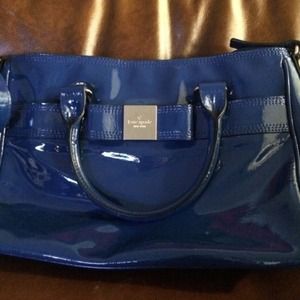 Blue patent kate spade