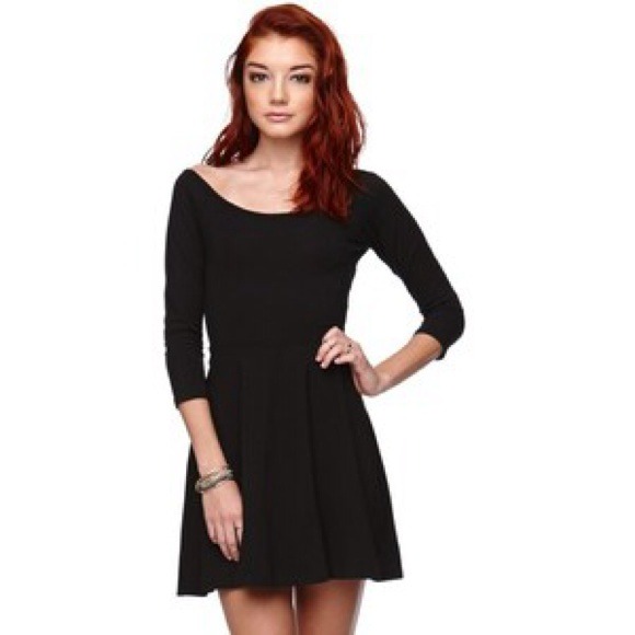 Black Cross Back Dress