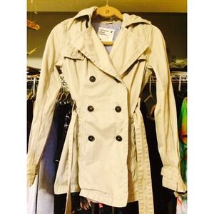 Tan trench coat