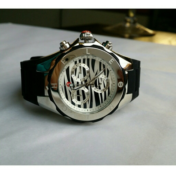 ❌SOLD❌Michele Black Jelly Zebra Dial