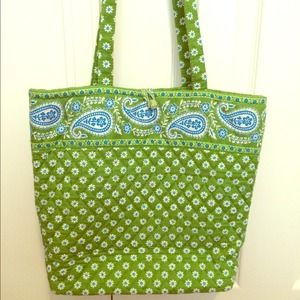Retired Vera Bradley Apple Green Tote