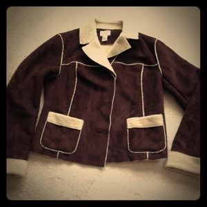 Brown Loft cozy jacket, size 8