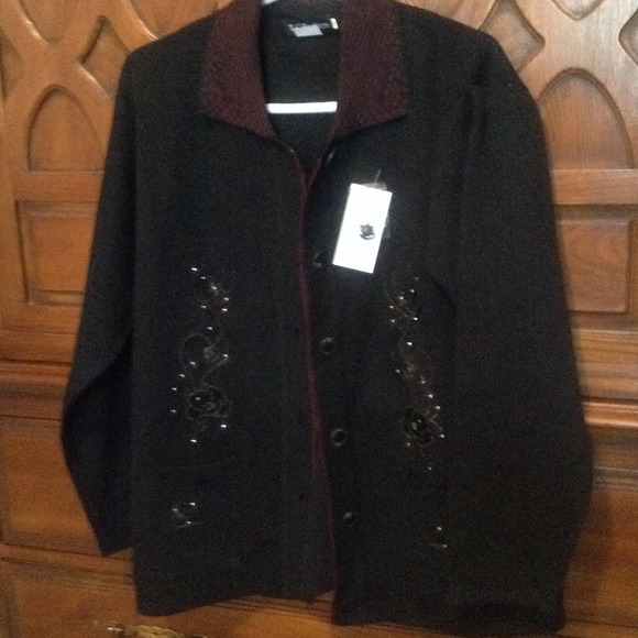 Black embellished sweater