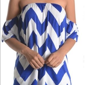 Off the shoulder Chevron Top