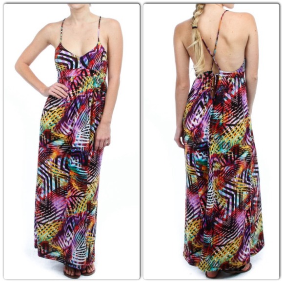 Abstract maxi dress