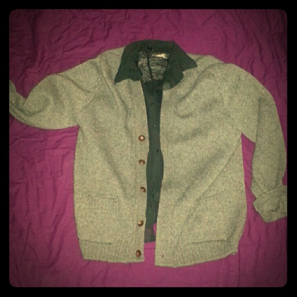 Grey oversized cardigan