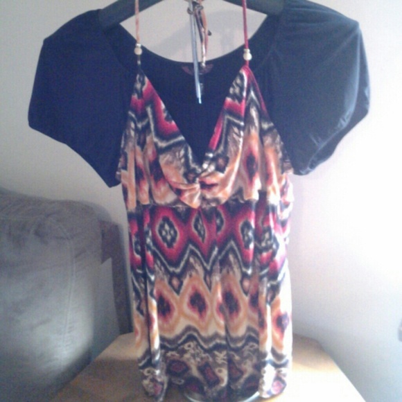 Cute aztec print top.