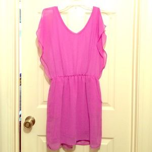 Lavender/magenta dress with open back