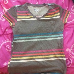 Kids Size 8 medium shriped t-shirt worn twice
