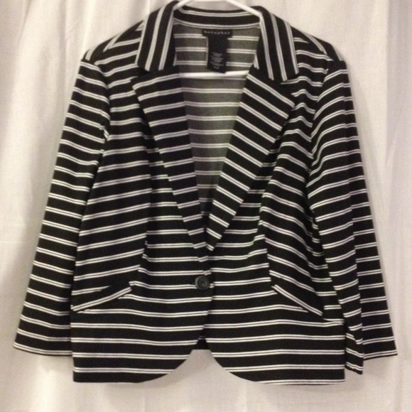 Black and white blazer