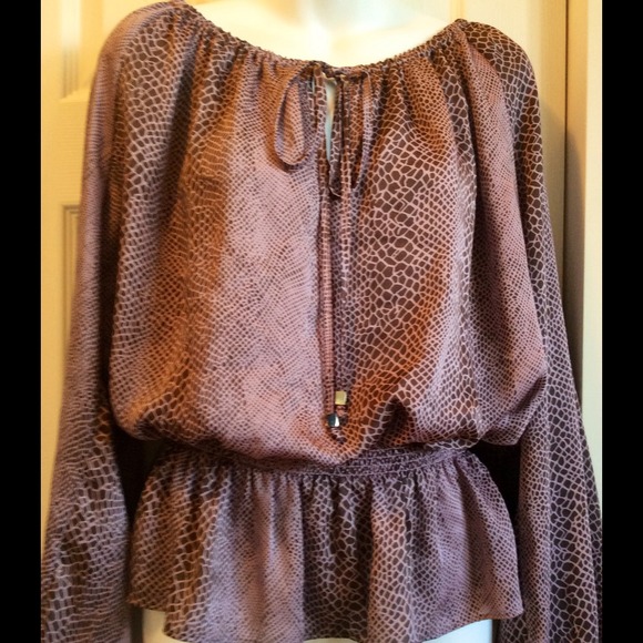 Michael Kors snakeskin print top. Like new.