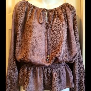 Michael Kors snakeskin print top. Like new.