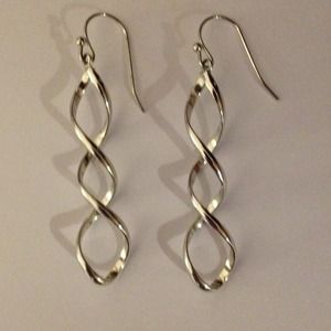 Lia Sophia silver twist earrings