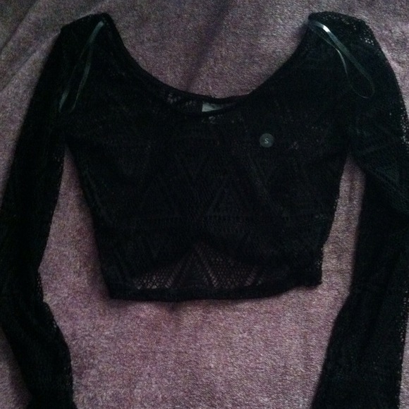 LA Hearts Black Netted Top