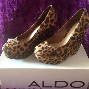 Aldo Leopard Wedges