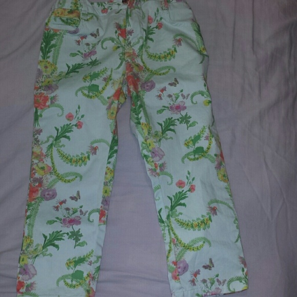 Girls Floral Pastel Skinny pants
