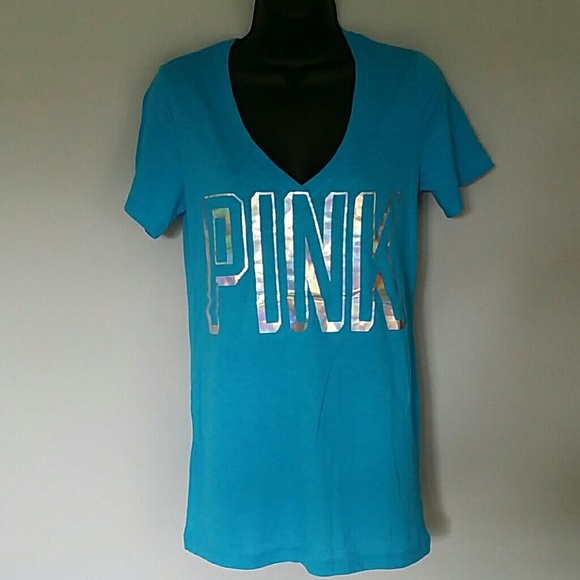 Victoria's Secret Tops - Victoria's Secret PINK blue tshirt