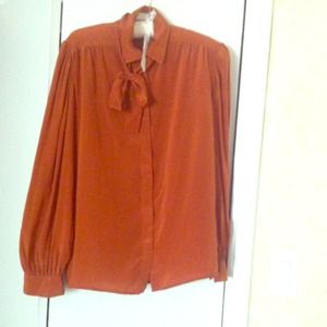 Silk secretary blouse