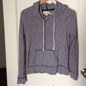 Forever 21 navy & white stripped hoodie