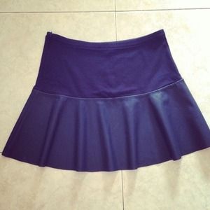 Express leather bottom skirt