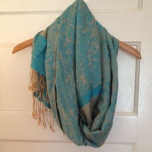 Blue Pashmina Oblong Scarf