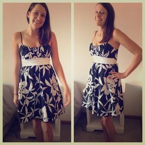 Black and White Floral Dress