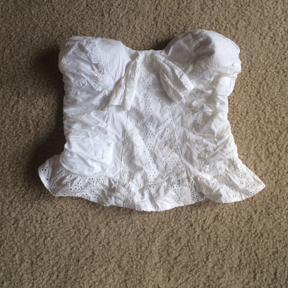 Jessica Simpson eyelet bustier top
