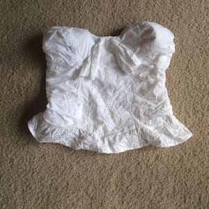 Jessica Simpson eyelet bustier top