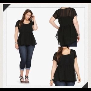 Torrid size 12/14 chiffon shirt