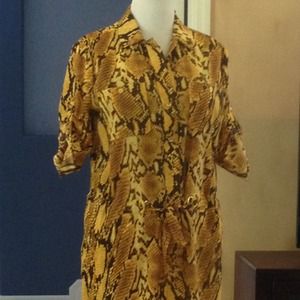 Leopard & yellow dress