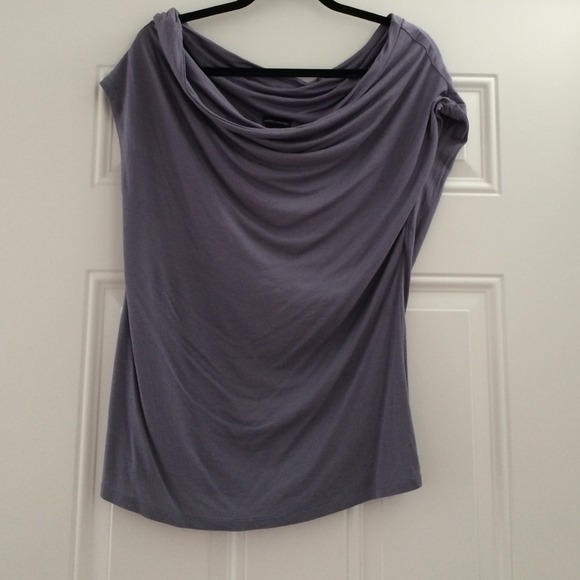 Grey/Lavender Off-Shoulder Top - Picture 2 of 3