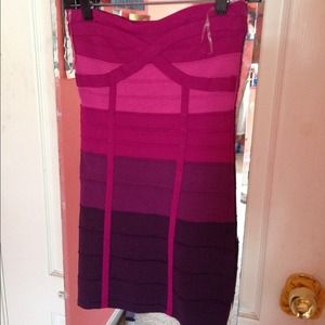 Short , strapless dress