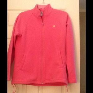 LILLY PULITZER Pink Zip Up Fleece Jacket. Sz Small