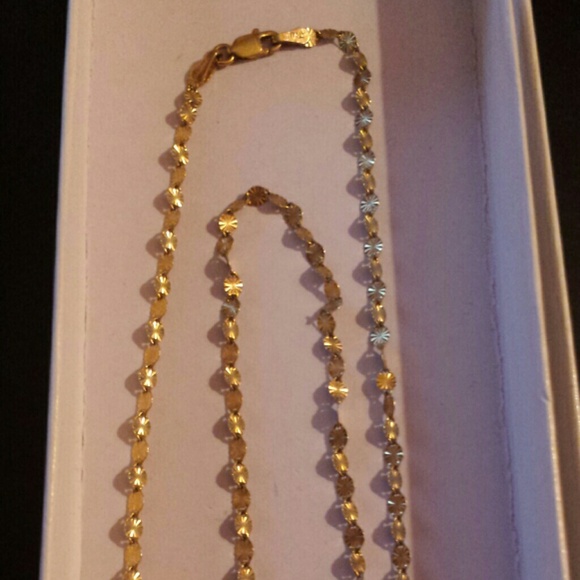 SOLD 30" Gold over Sterling silver Beautiful Chain