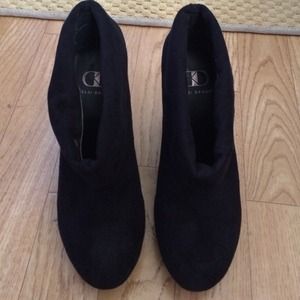 Black suede booties!