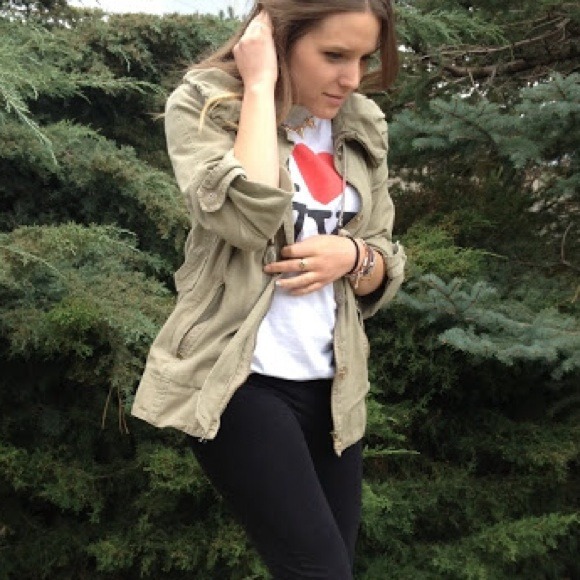 Green military jacket