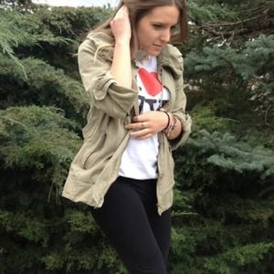 Green military jacket