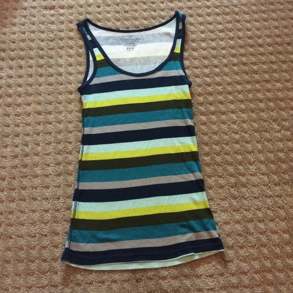 Blue, Green, Brown tank top