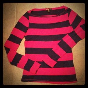 Forever 21 striped boat neck top