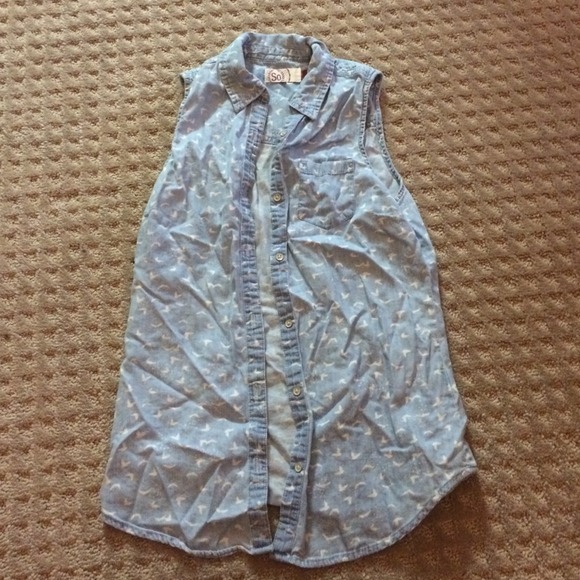Denim button down shirt