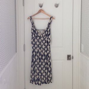 DVF Diane Von Furstenberg Palm Tree Print Dress