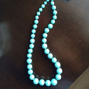 Tiffany blue bead necklace!