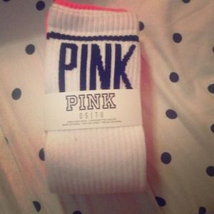 PINK, knee high socks! Never worn or opened